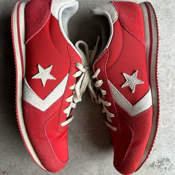 CONVERSE rare red retro lace up sneaker mens 10 - Picture 2 of 12
